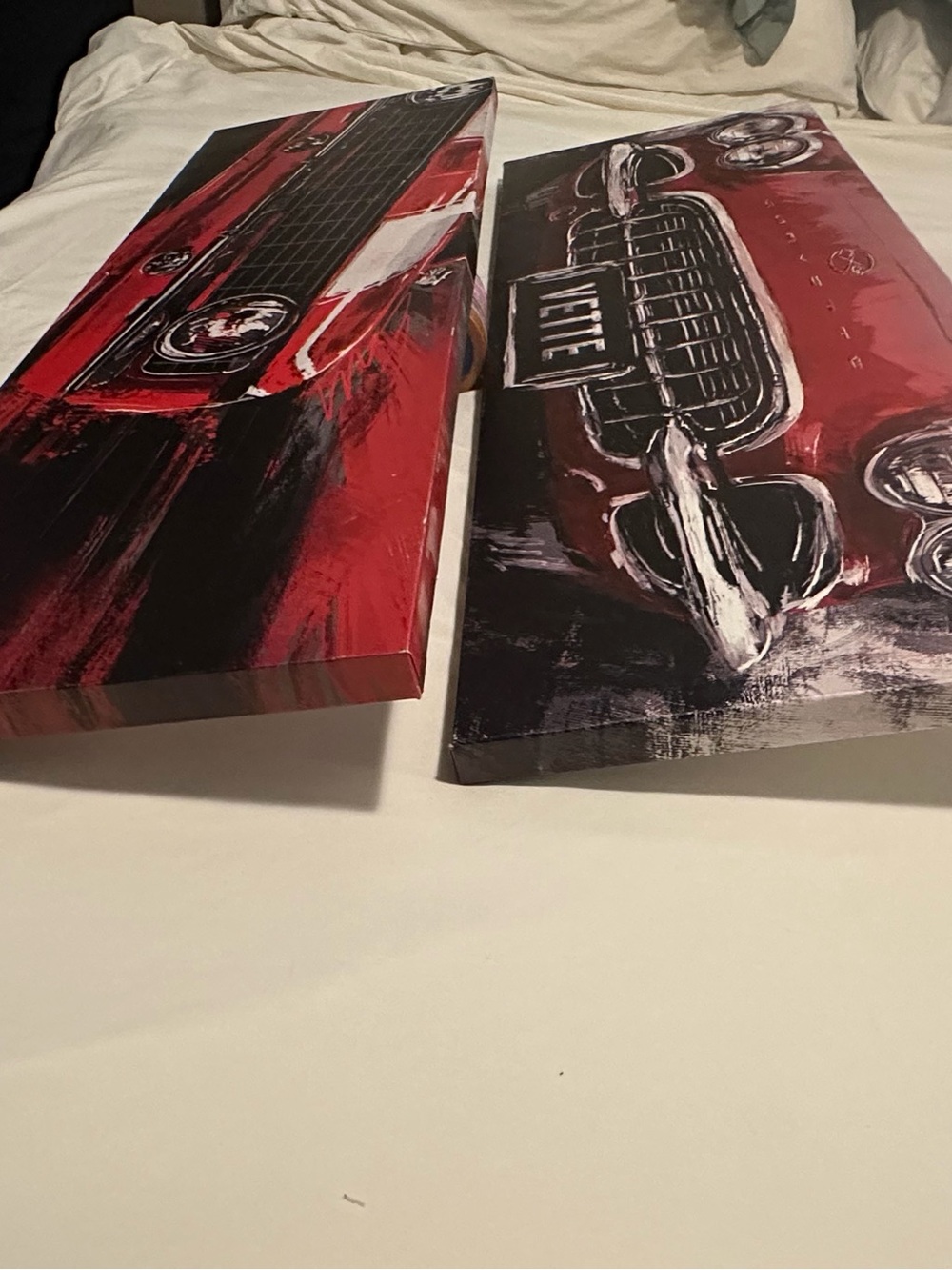 Hobby Lobby Red Vintage Car Canvas Diptych